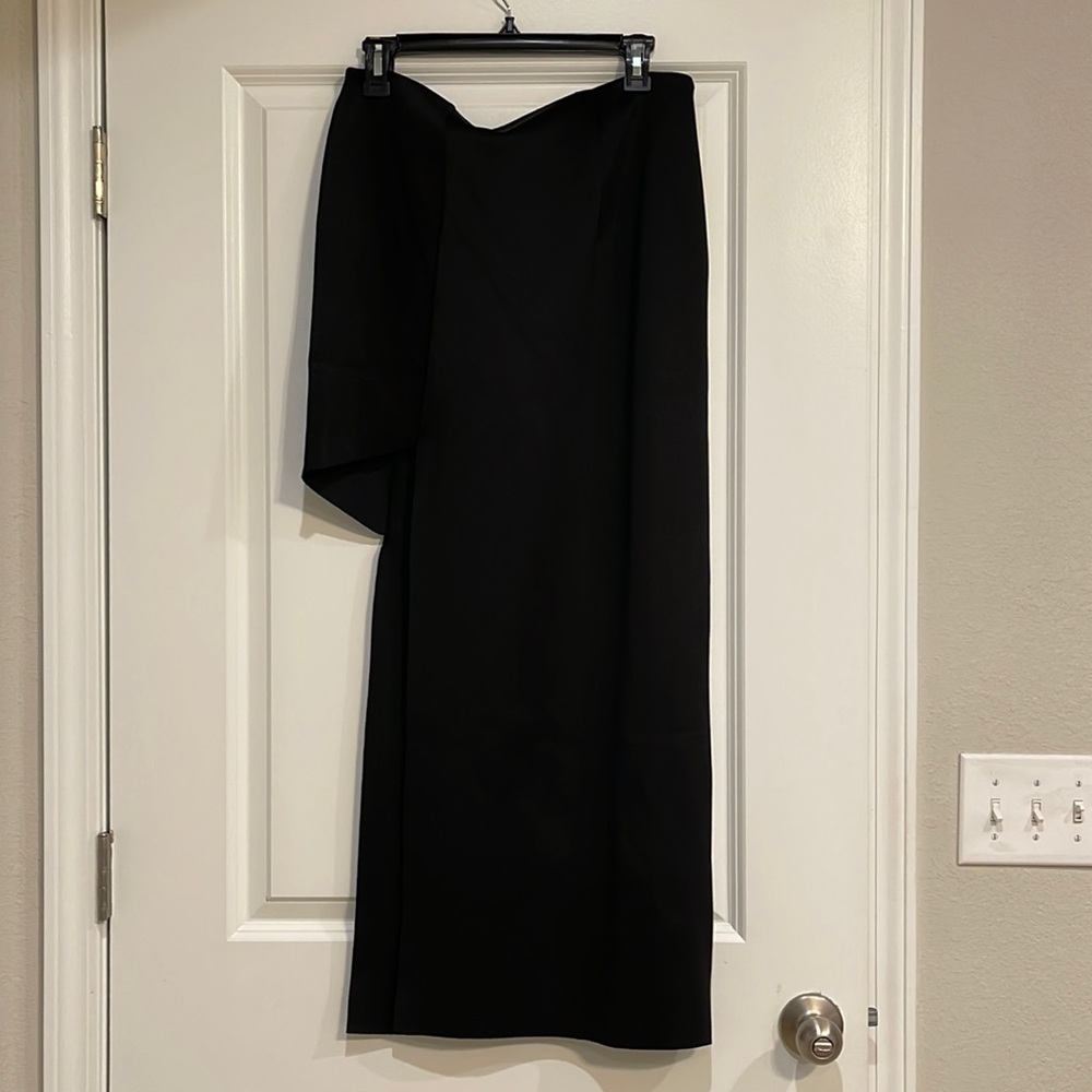 Black ASOS high low black skirt size 10